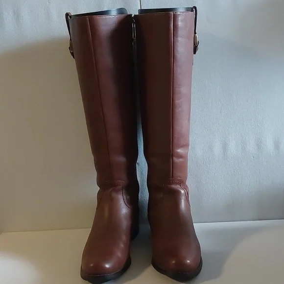 BLONDO Waterproof Wide Calf Brown Leather Riding Boots sz. 7.5 M - Picture 6 of 17